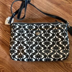 Coach Black & White Signature Crossbody Bag